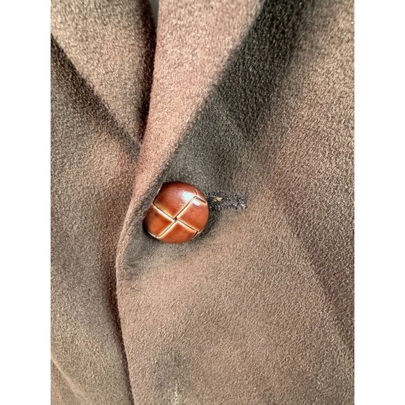 Ralph Lauren Brown Blazer 48R Mens Single Breasted Microfiber Made In Canada - Picture 6 of 13